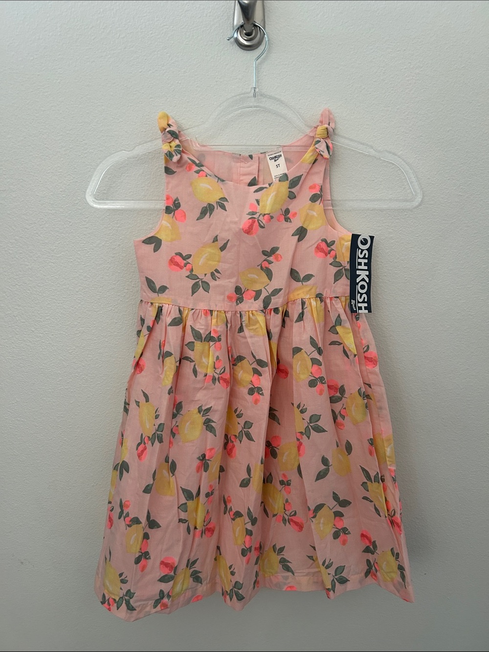 OshKosh B'gosh Pink Lemon & Floral Sleeveless Dress
